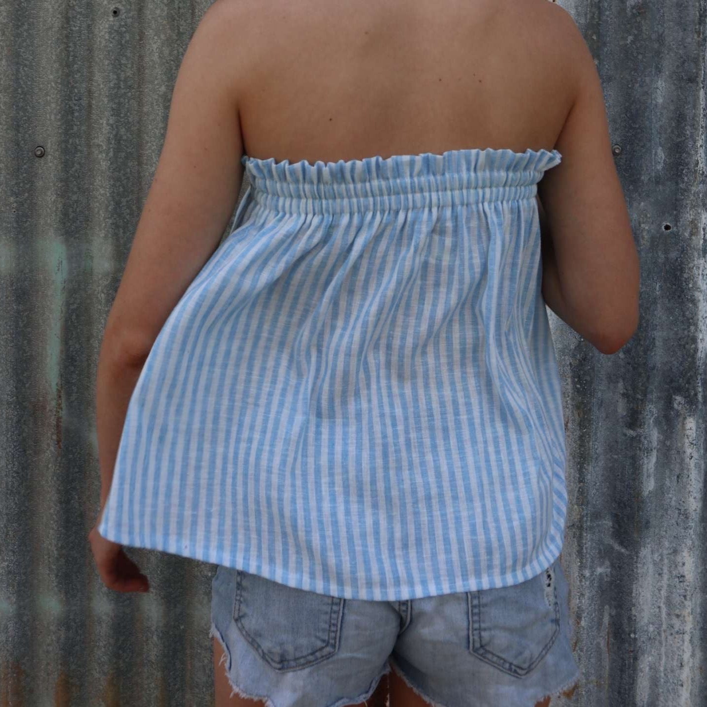The Jessica Top - Blue Stripe