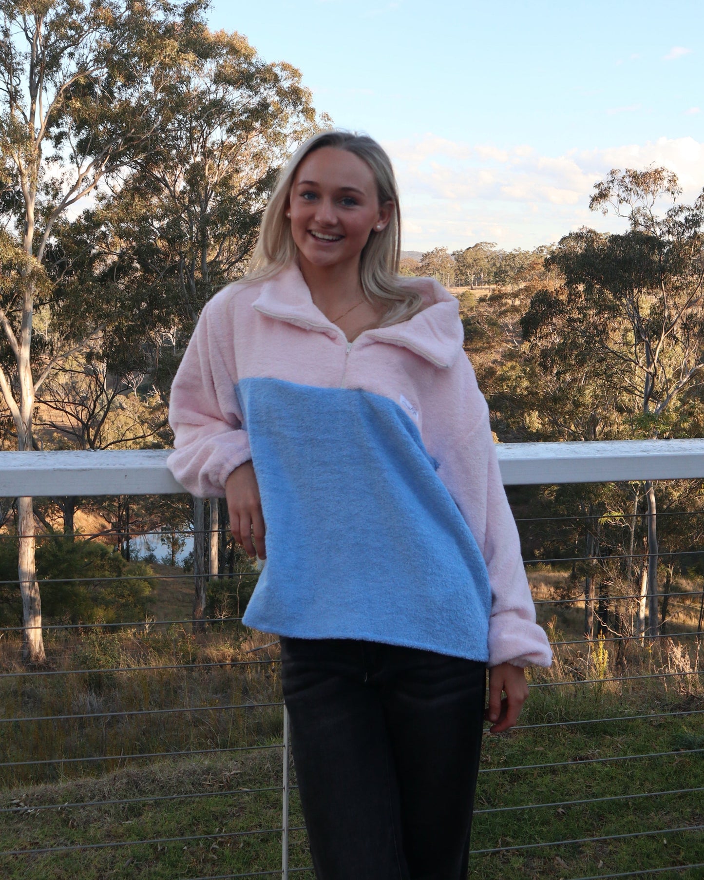 Marley Jumper - Blue and Pink