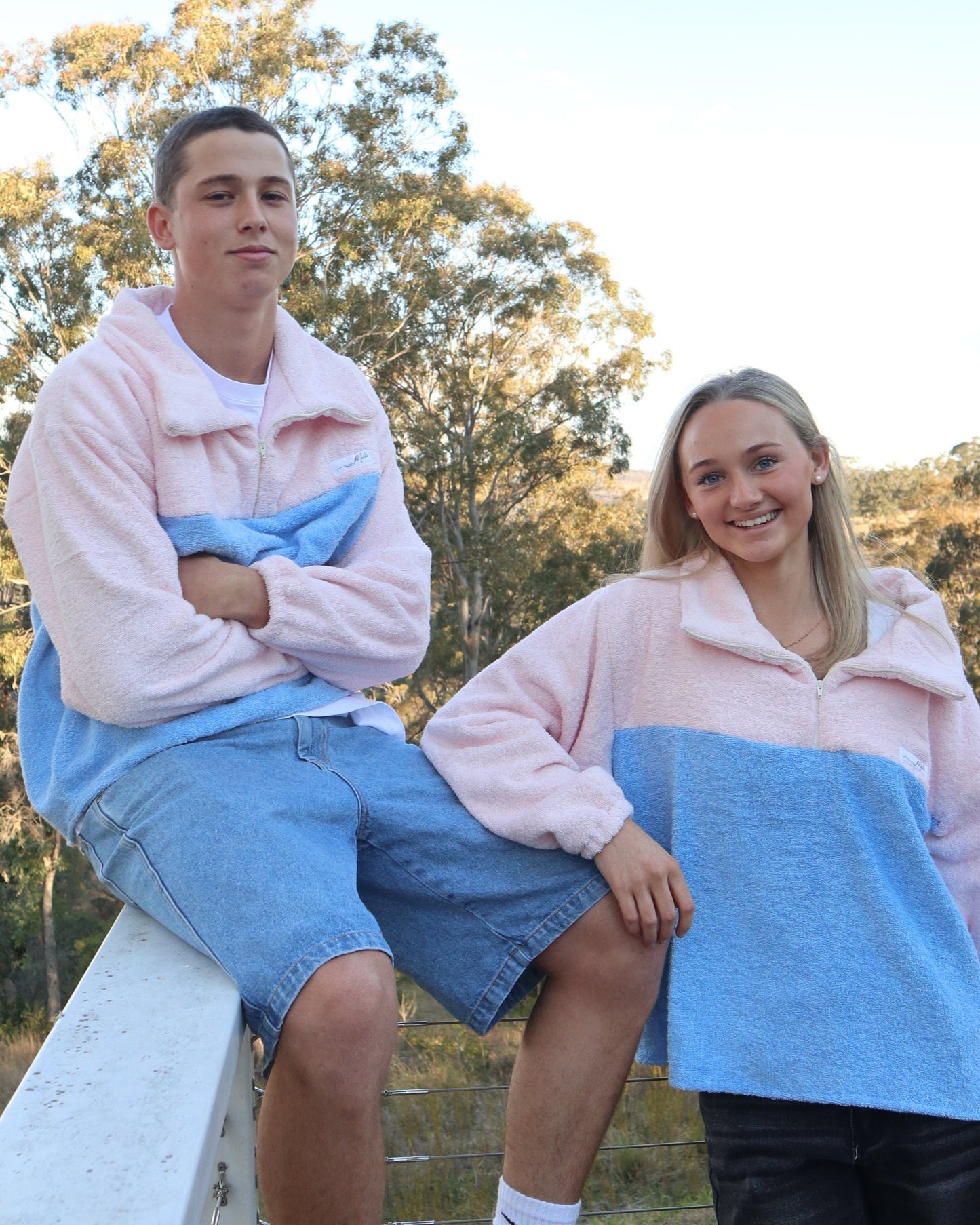 Marley Jumper - Blue and Pink