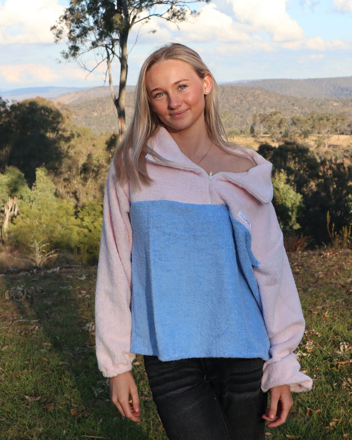 Marley Jumper - Blue and Pink