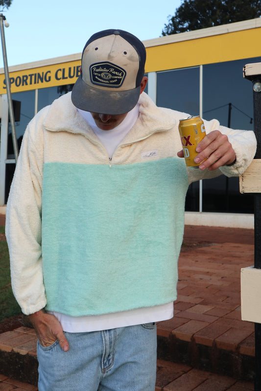 Marley Jumper - Aqua + Cream