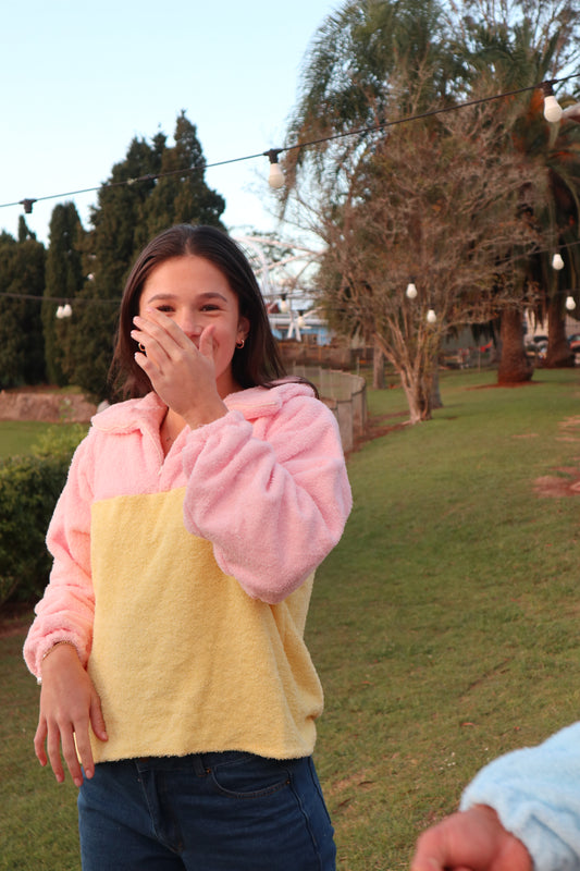 Marley Jumper - Pink + Yellow