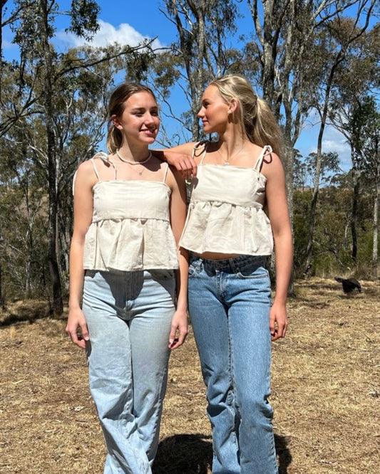 The Izzy Top - Linen