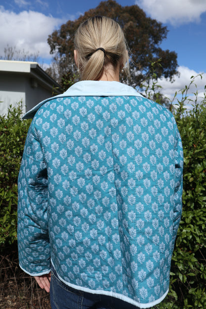 Christine Quilted Jacket - Teal