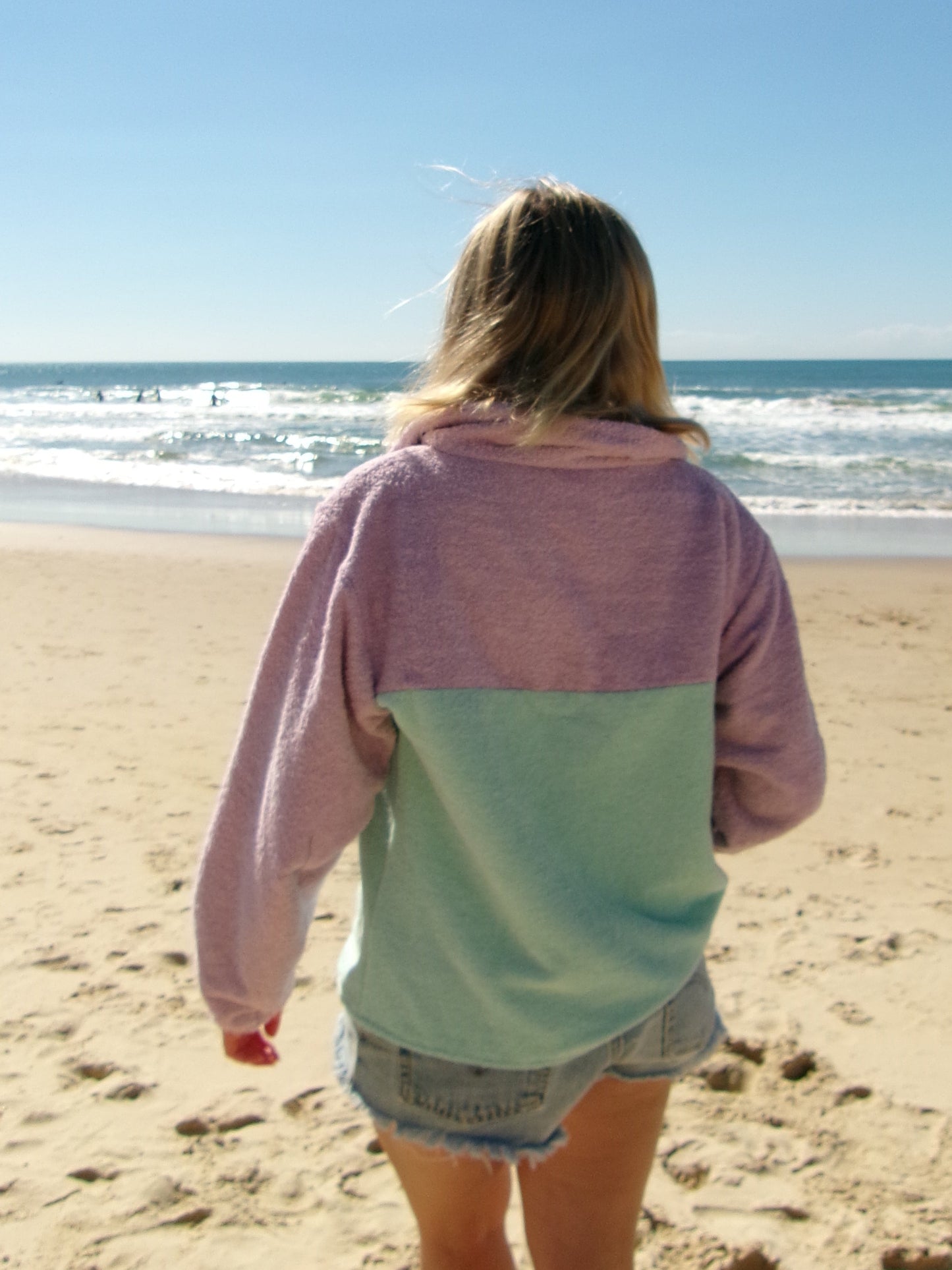 Marley Jumper - Aqua + Purple