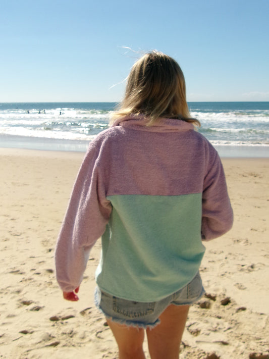 Marley Jumper - Aqua + Purple