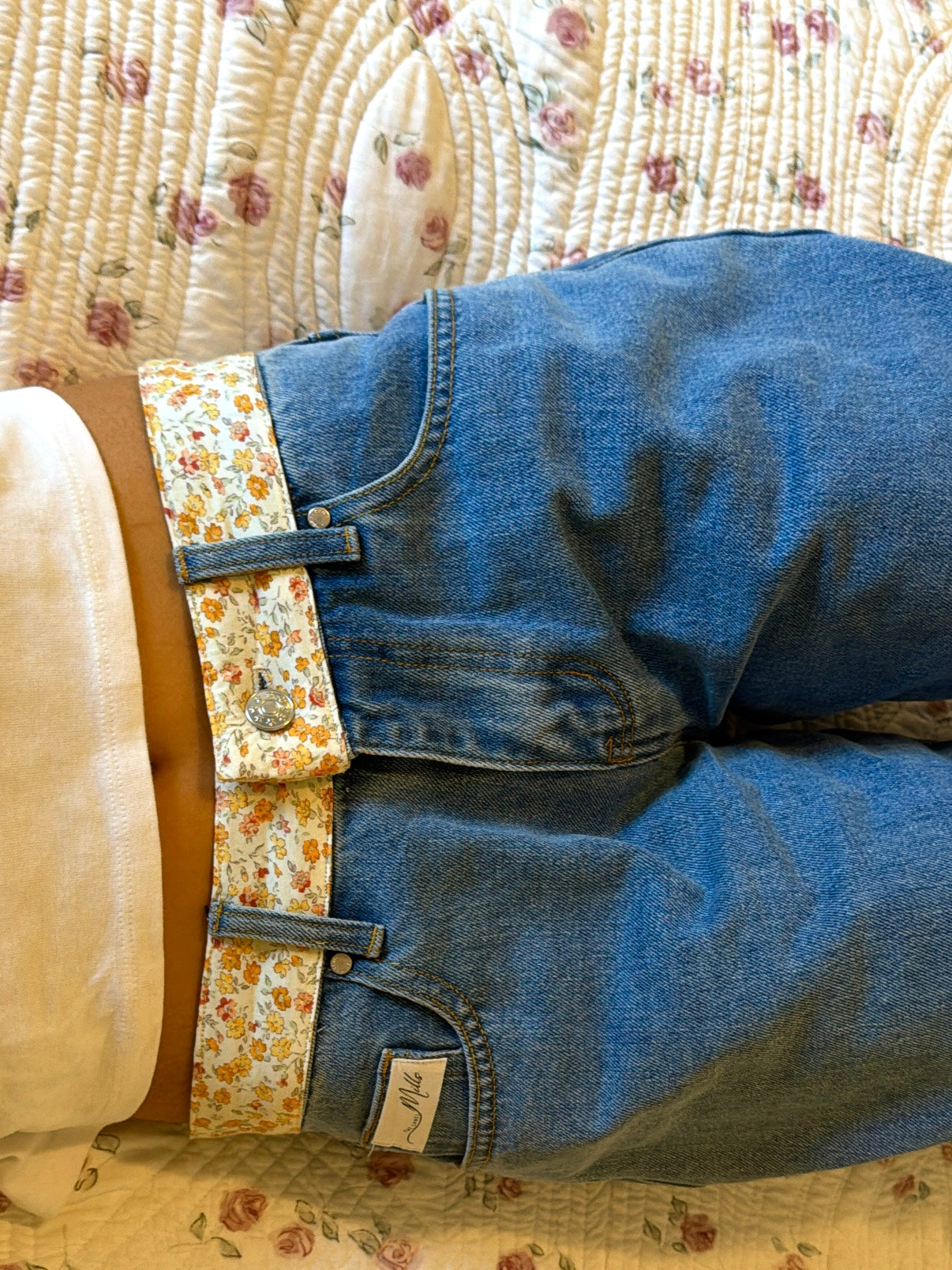 Jacqueline Jeans - Orange Floral