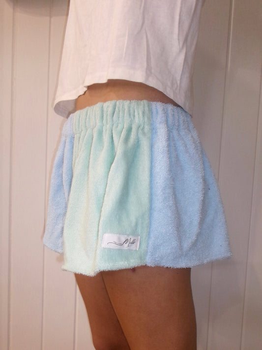 Lucy Shorts - Aqua + Blue