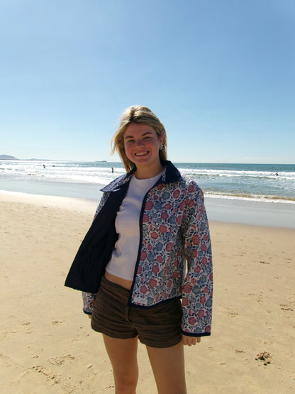 Christine Quilted Jacket - Navy