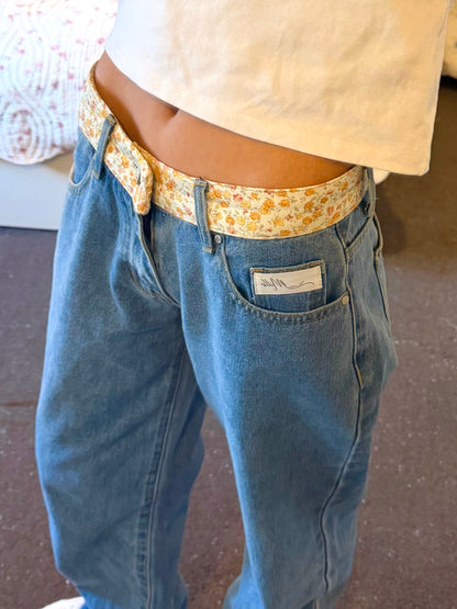 Jacqueline Jeans - Orange Floral