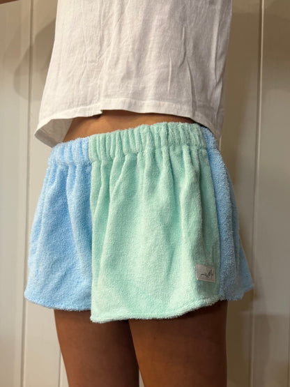Lucy Shorts - Aqua + Blue
