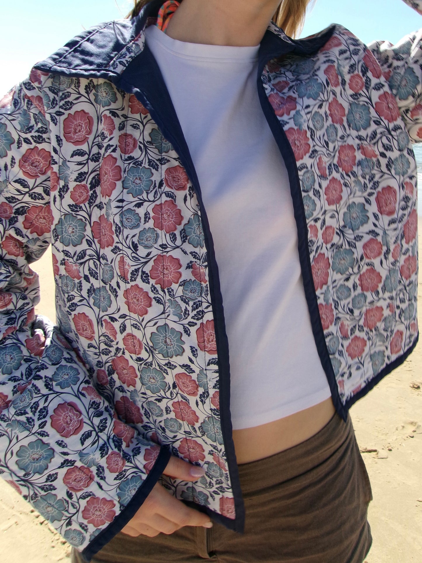 Christine Quilted Jacket - Navy