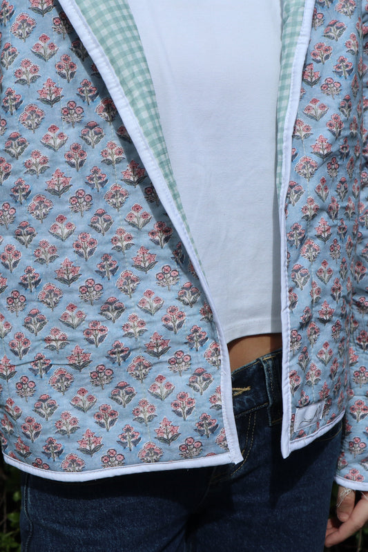 Christine Quilted Jacket - Floral Bunches