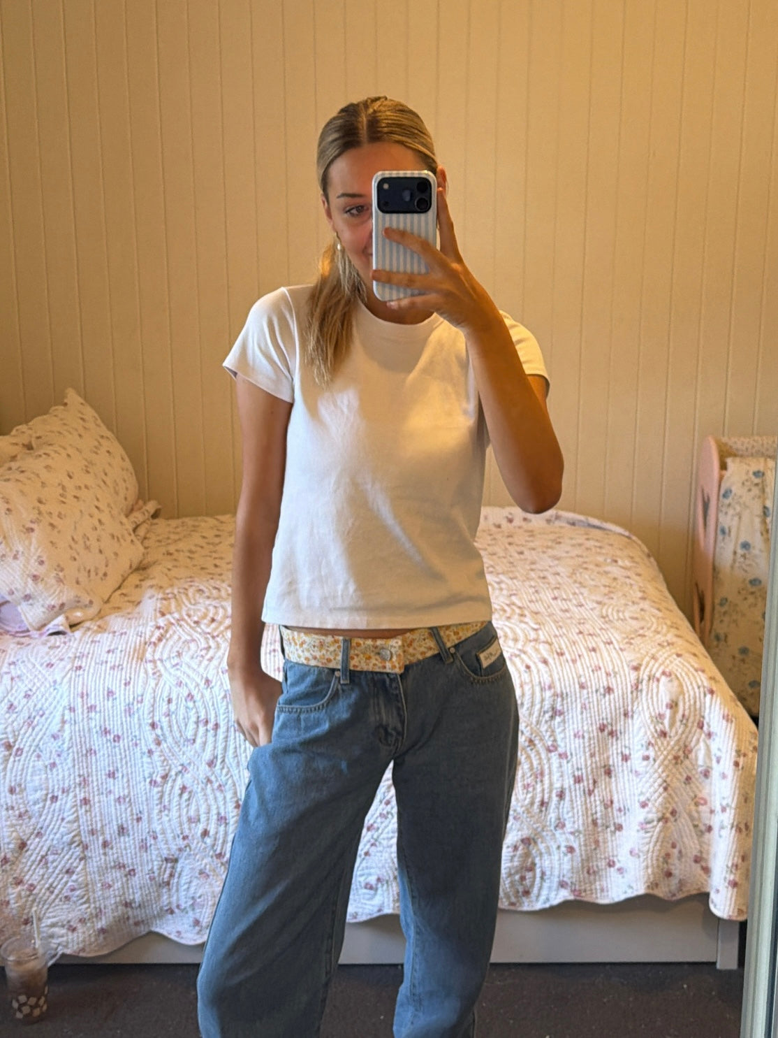 Jacqueline Jeans - Orange Floral