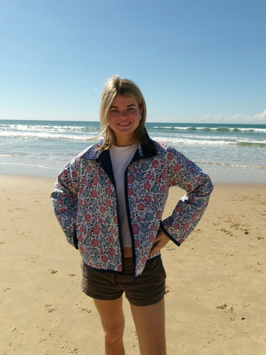 Christine Quilted Jacket - Navy
