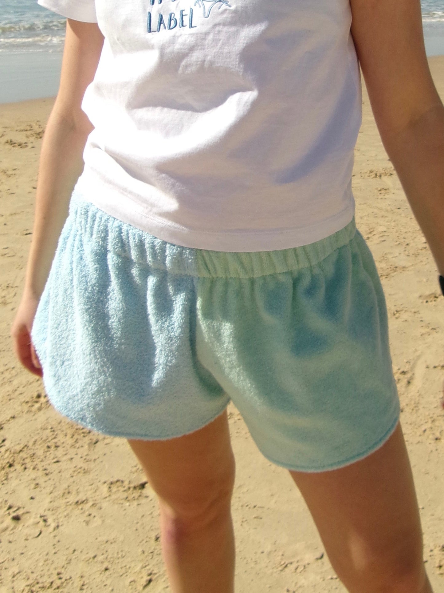 Lucy Shorts - Aqua + Blue