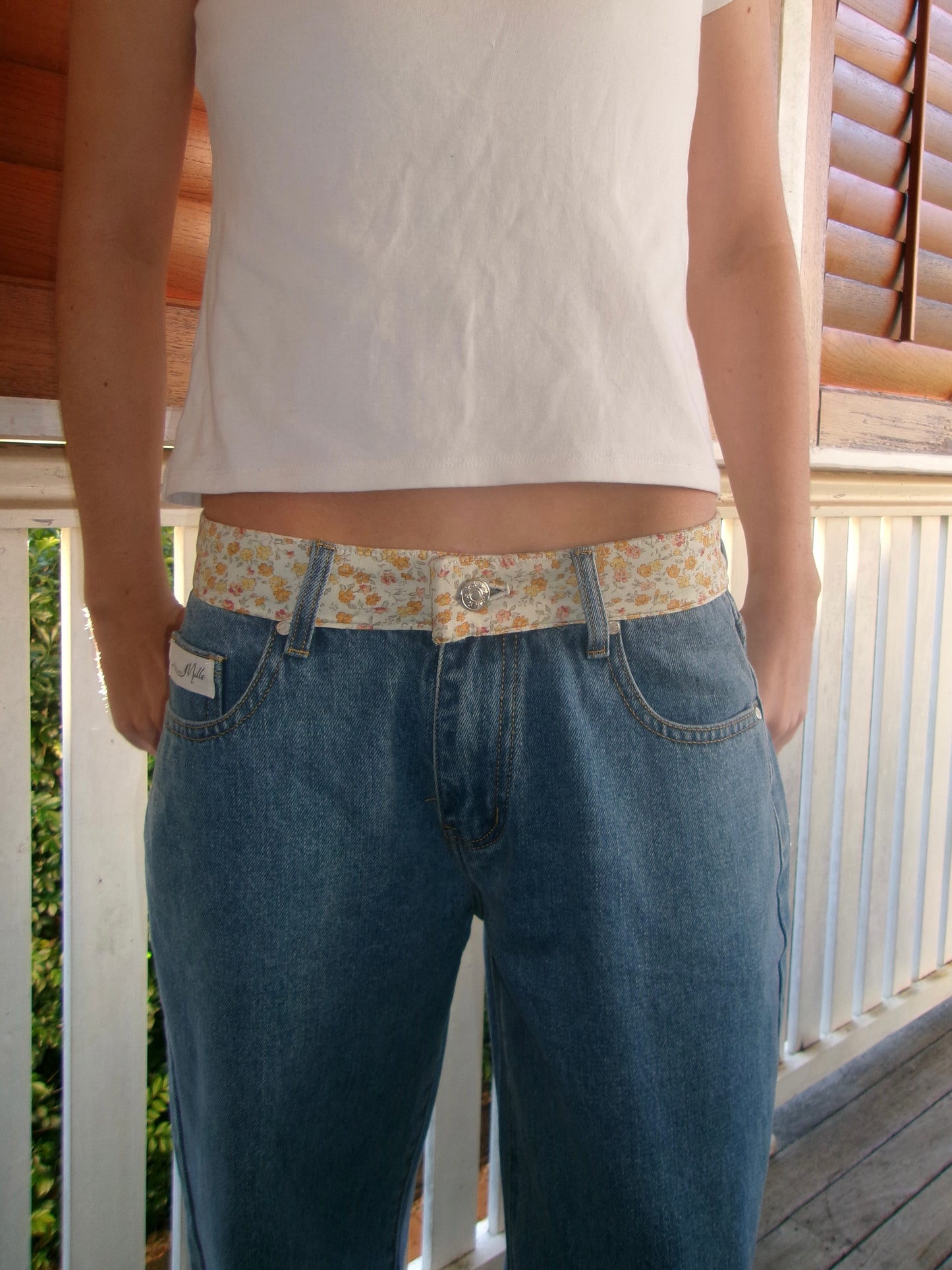 Jacqueline Jeans - Orange Floral