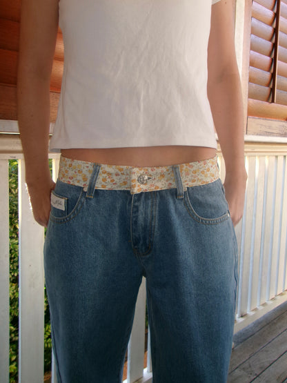 Jacqueline Jeans - Orange Floral