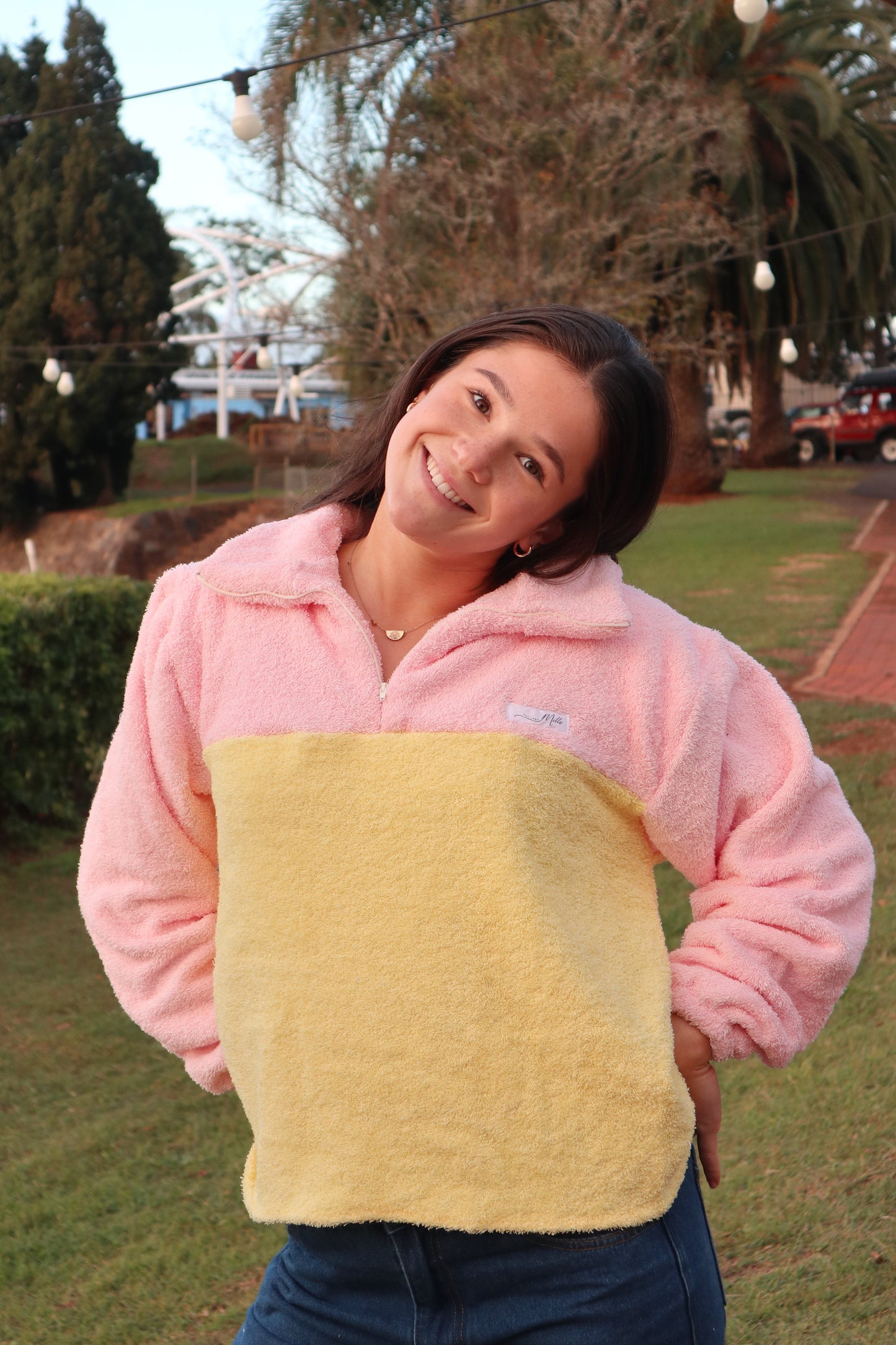 Marley Jumper - Pink + Yellow