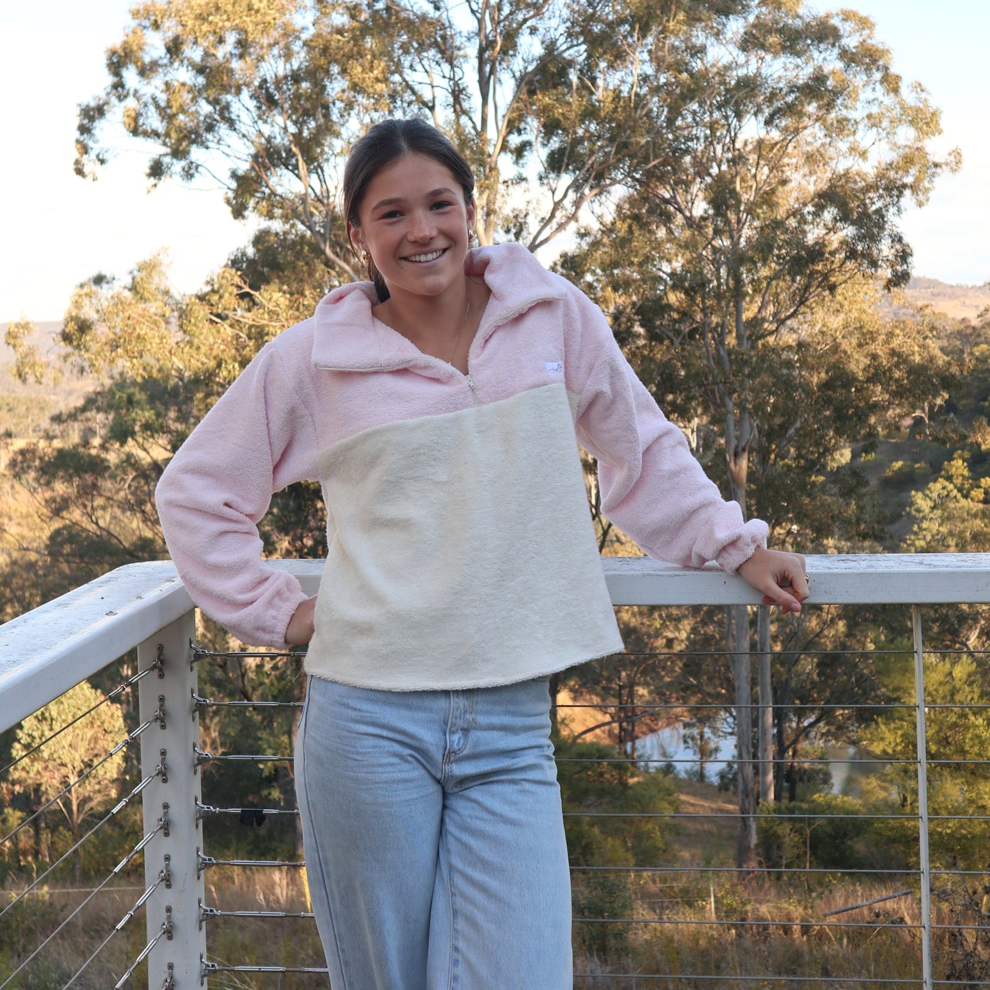 The Marley Jumper - Pink and Cream