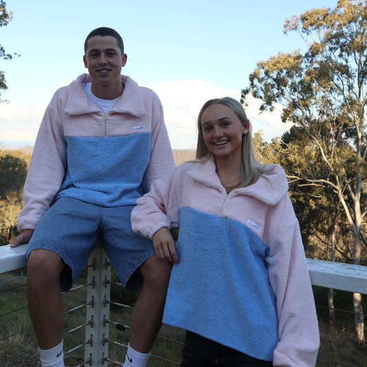 The Marley Jumper - Blue and Pink