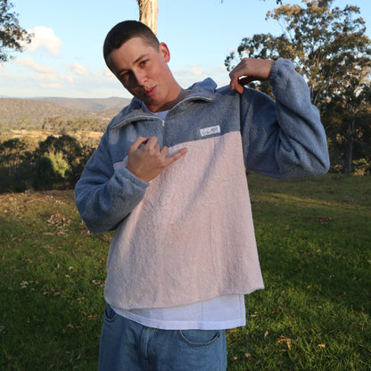 The Marley Jumper - Stone and Pink