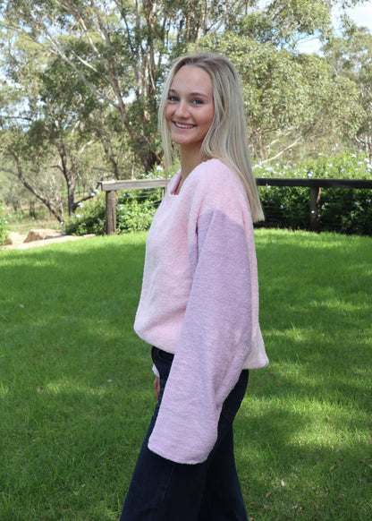 Lara Jumper - Pink + Purple