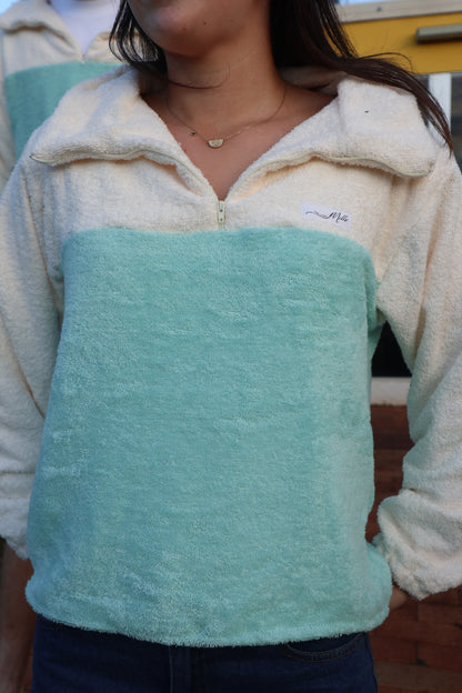 Marley Jumper - Aqua + Cream