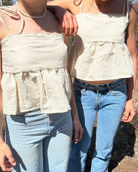 The Izzy Top - Linen
